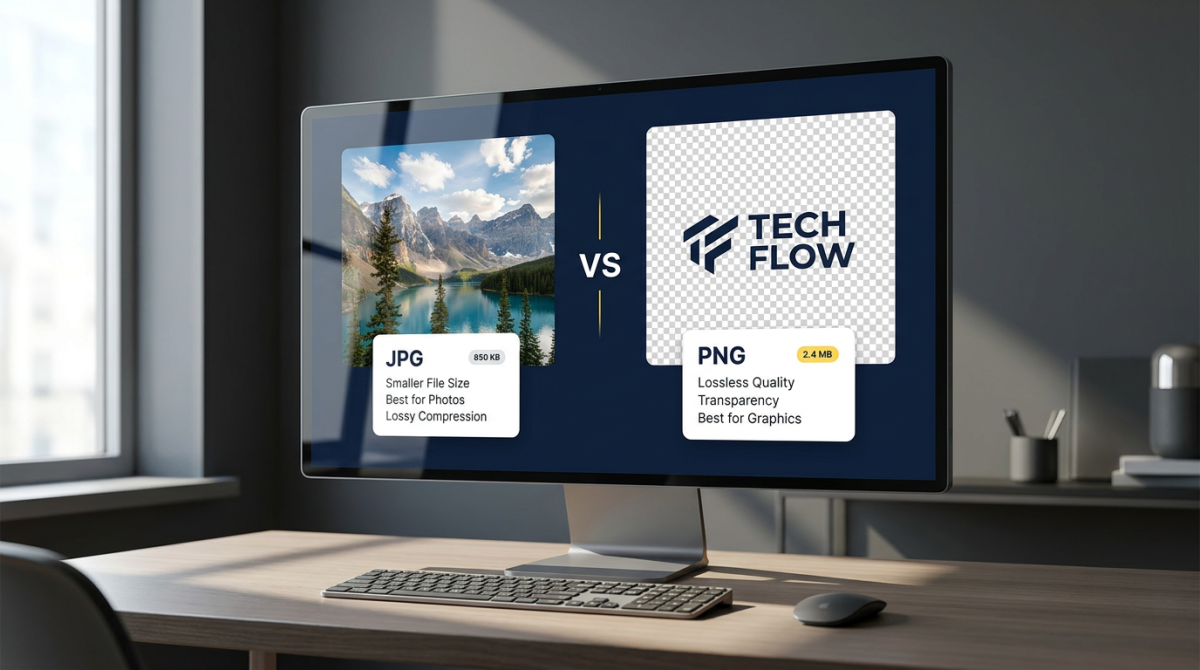 Difference between PNG and JPG image formats comparison