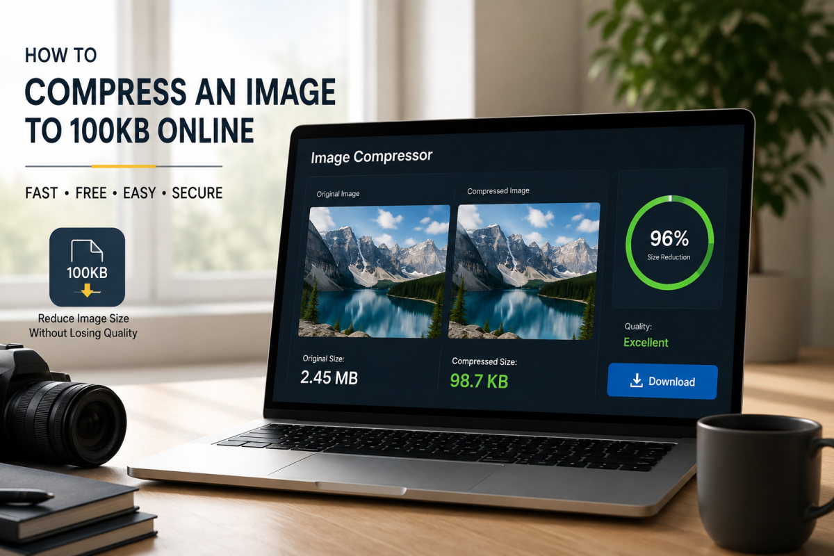 How to compress an image to 100KB online