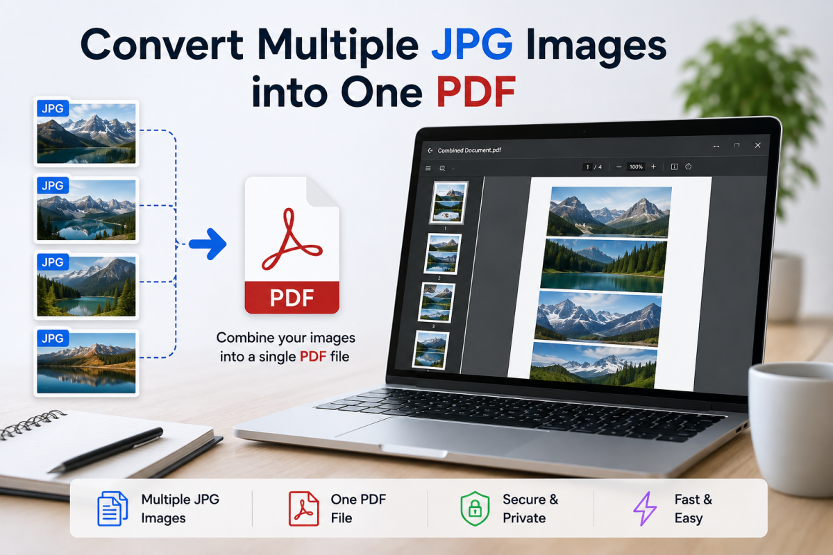 How to convert multiple JPG images into one PDF